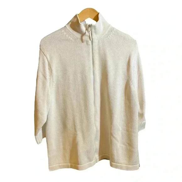 VGT FADED GLORY Authentic Jacket Sweatshirt Front Zip-up White 18W/20W - Picture 1 of 12